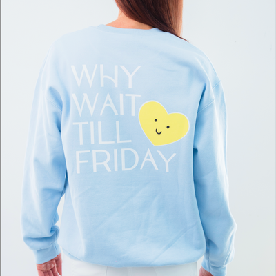 Find the Yellow Classic Crewneck – Sky Blue