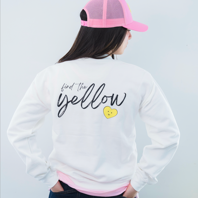 Find the Yellow Classic Crewneck – White