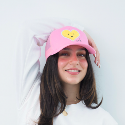 Find the Yellow Trucker Hat – Pink