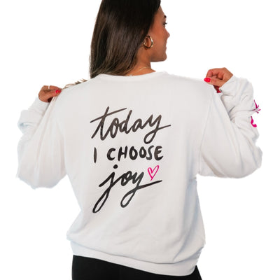 Today I Choose Joy Oversized Crew Neck Sweatshirt